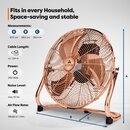 AERSON Bodenventilator 60 cm Kupfer Windmaschine 200W Ventilator Ventilator Standventilator