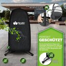 tillvex Hngesessel mit Gestell, Abdeckung & Decken Halterung | Hngekorb hhenverstellbar mit dickem Kissen | Hngeschaukel faltbar Indoor & Outdoor | Polyrattan Hngesitz Hngestuhl