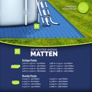 tillvex Pool Bodenschutzmatte Blau - 12 Stck | Unterlegmatte fr Pool & Planschbecken | Poolmatte Bodenmatte Outdoor | Poolunterlage Bodenschutz Matten wrmeisolierend | Whirlpool Bodenfolie weich