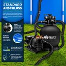 tillvex Sandfilteranlage Pool 10 m/h inkl. 800g Filterblle schwarz | Filteranlage 7-Wege Ventil & 2in1 Adapter 32mm - 38mm | Poolfilter mit Druckanzeige | Sandfilter fr Schwimmbecken