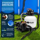 tillvex Sandfilteranlage Pool 10 m/h inkl. 800g Filterblle wei/orange | Filteranlage 7-Wege Ventil & 2in1 Adapter 32mm - 38mm | Poolfilter mit Druckanzeige | Sandfilter fr Schwimmbecken