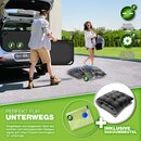 tillvex Campingbett klappbar Schwarz mit Seitentasche & Nackenkissen bis 280 kg | Campingliege Sonnenliege mit Polster | Feldbett Outdoor & Indoor | Klappbett Gstebett faltbar Garten Camping Festival Reise