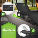 tillvex Campingbett klappbar Schwarz mit Seitentasche & Nackenkissen bis 280 kg | Campingliege Sonnenliege mit Polster | Feldbett Outdoor & Indoor | Klappbett Gstebett faltbar Garten Camping Festival Reise