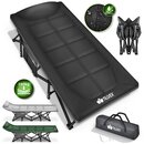 tillvex Campingbett klappbar mit Tragetasche bis 200 kg | Campingliege extra breit | Feldbett Karpfenliege fr Outdoor & Indoor | Klappbett Gstebett faltbar Garten Camping Angeln Festival Reise