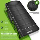 tillvex Campingbett klappbar mit Tragetasche bis 200 kg | Campingliege extra breit | Feldbett Karpfenliege fr Outdoor & Indoor | Klappbett Gstebett faltbar Garten Camping Angeln Festival Reise